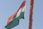 Flying flag of INDIA